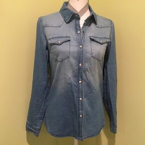 Chocolate brand western cowgirl button up